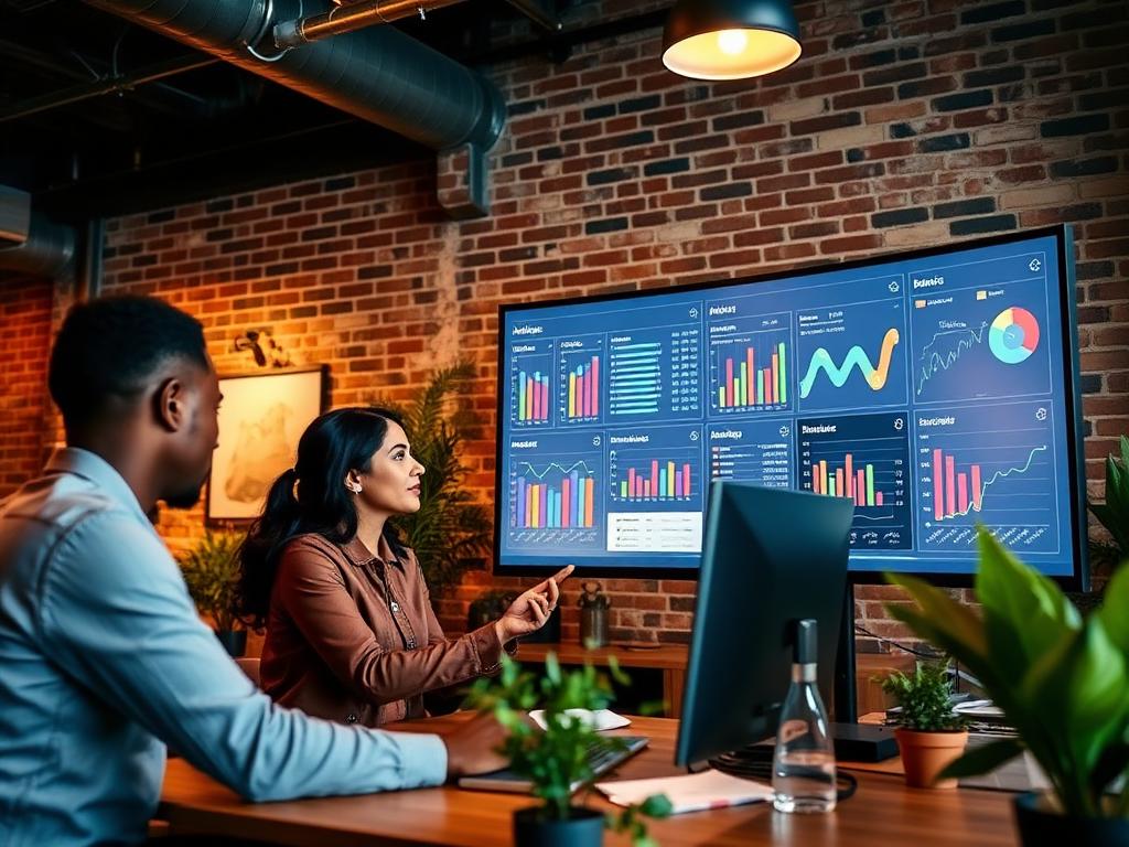 Marketing team reviewing PPC campaign performance together